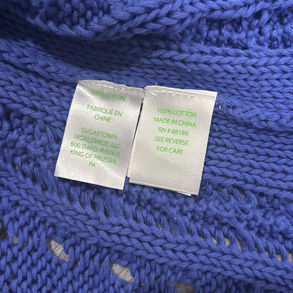 Lilly pulitzer blue purple open knit cardigan Sz XXS - Picture 6 of 7